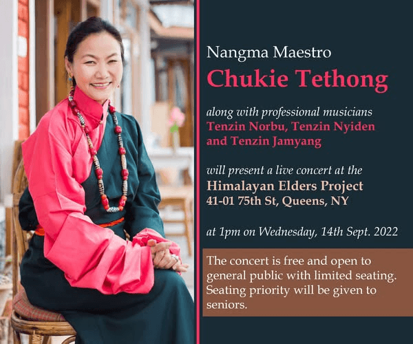 Nangma maestro Chukie Tethong performing classical Tibetan music