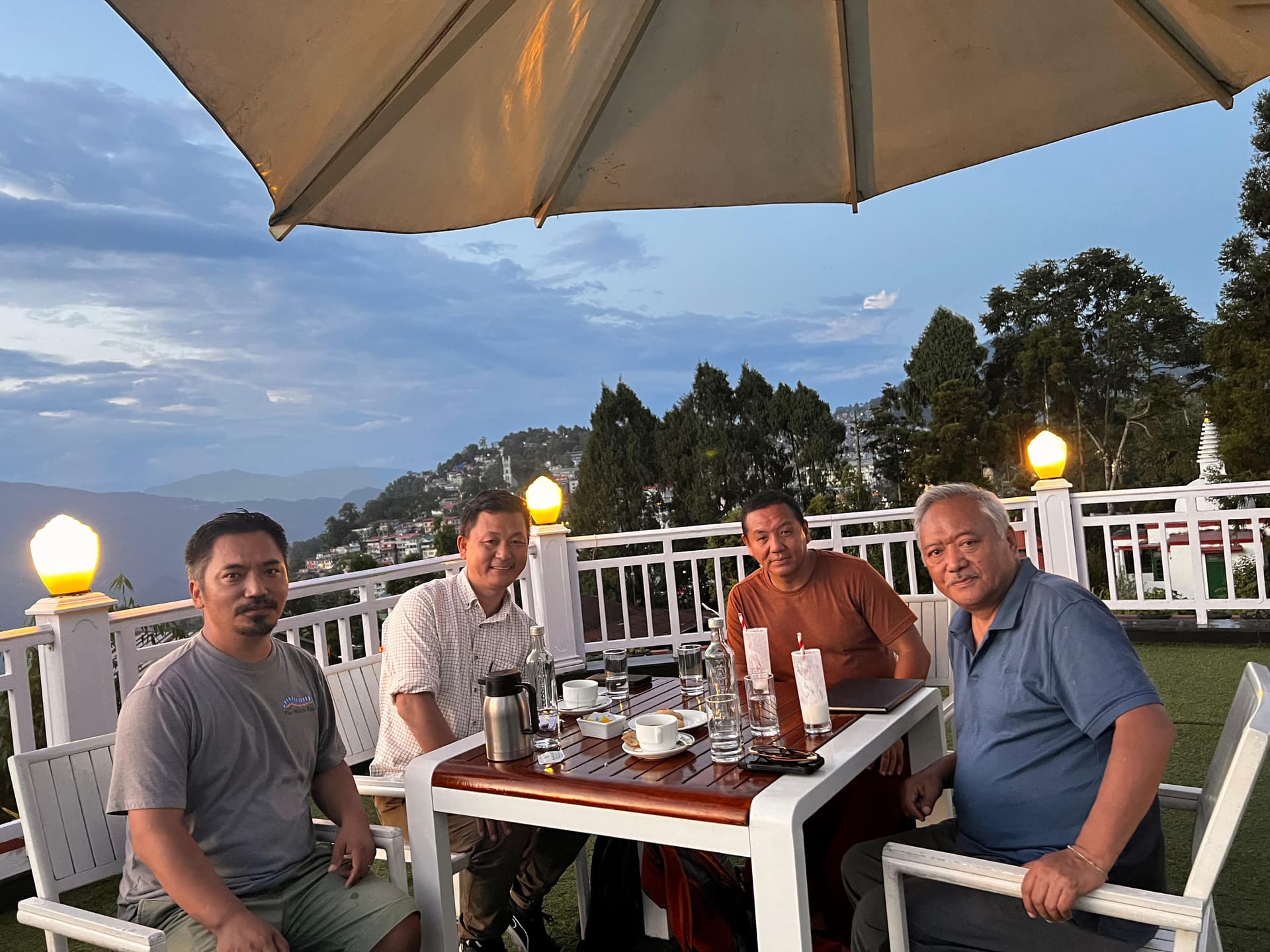 Terma Heritage Foundation Executive Director Thupten Chakrishar and advisor Jamyang Dorjee with Gangjong Doeghar Program Director Samdup Tsering in Kalimpong